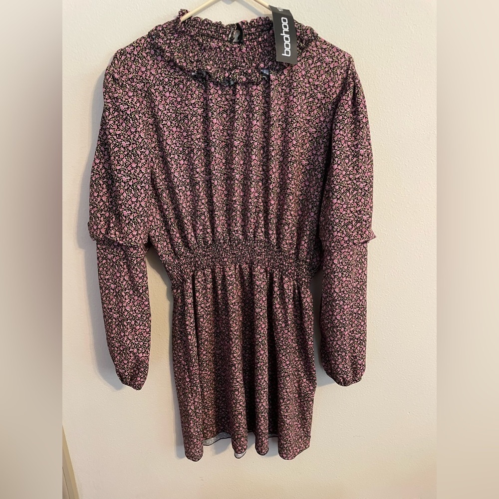 BOOHOO plus size floral dress NWT - Picture 2 of 7